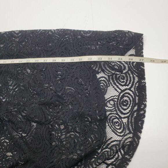 Solitaire Womens Swim Cover Up  Large Crochet Lace Style Black Midi Boho - Picture 5 of 12